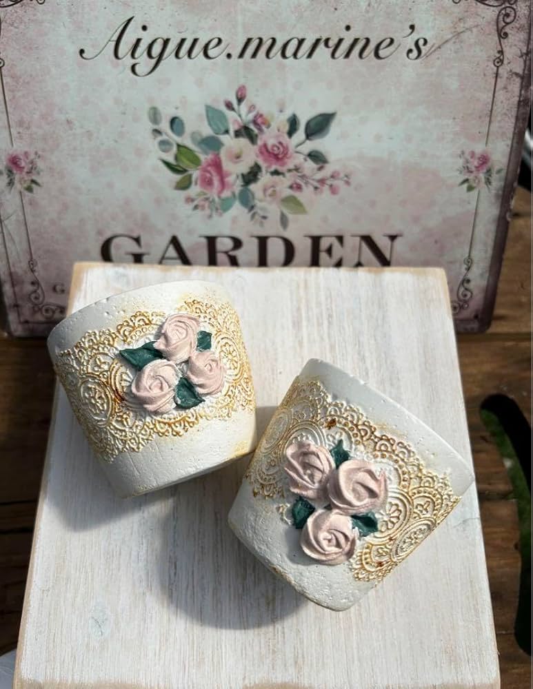 デコパージュ　リメイク缶&鉢のお得セット　イエローグレージュGarden デコパージュ リメイク缶&鉢のお得セット イエローグレージュGarden