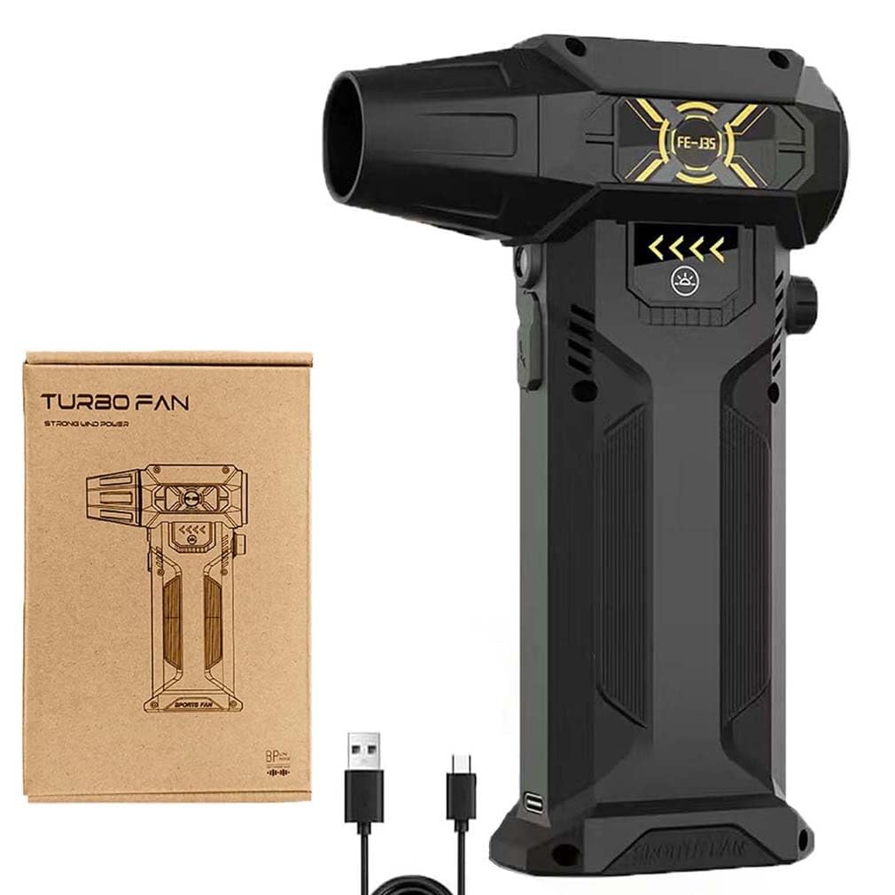 Air Duster Ac-27, Ac-27 Turbo Jet Blower, Compressed Air Duster, 130000 RPM Electric Air Duster, Rechargeable Cordless Electric Air Blower with LED Light for Car, Home