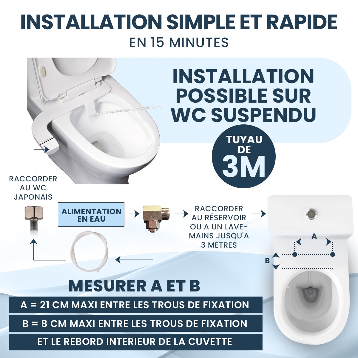 toilette japonaise avec autonettoyage douchette wc+ BIDET PORTABLE INCLUS- MARQUE FRANCAISE SPECIALISEE WC JAPONAIS-bidet wc japonais adaptable- pression eau réglable sans electricite