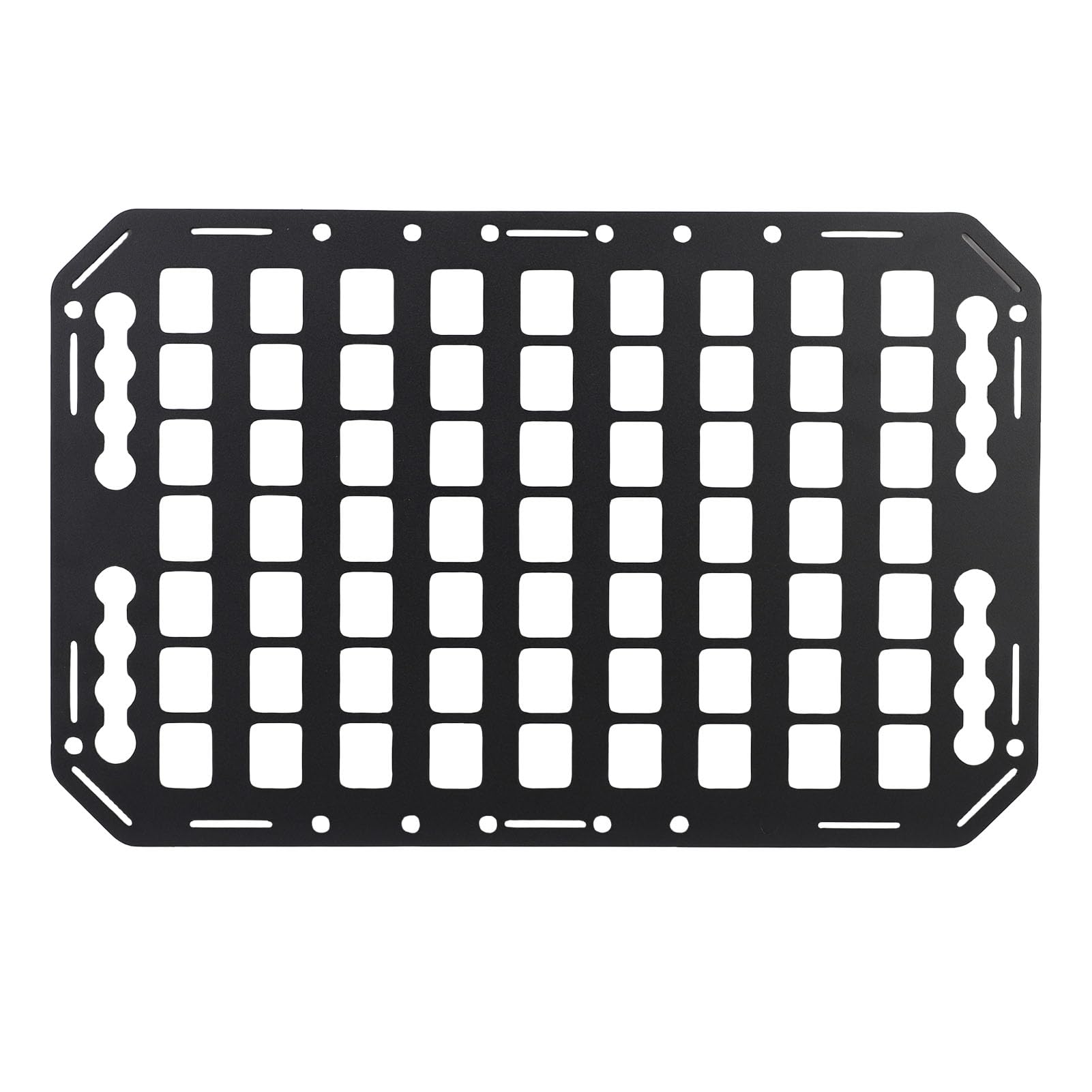 Asixxsix Panel Molle z łóżkiem Ciężarówki, 483x311x2mm Aluminium Aluminium Boczne Boczne łóżko Molle Panel L Track Tactical Panela Organizator System Organizatora dla Samochodów SUV