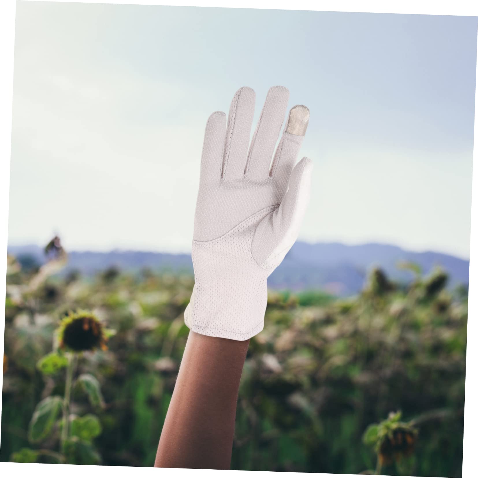 5 Pares Guantes de seda helada guantes de conducir guantes de vestir guantes de camping guantes de las mujeres guantes de sol para mujer protección UV seda de hielo Grey