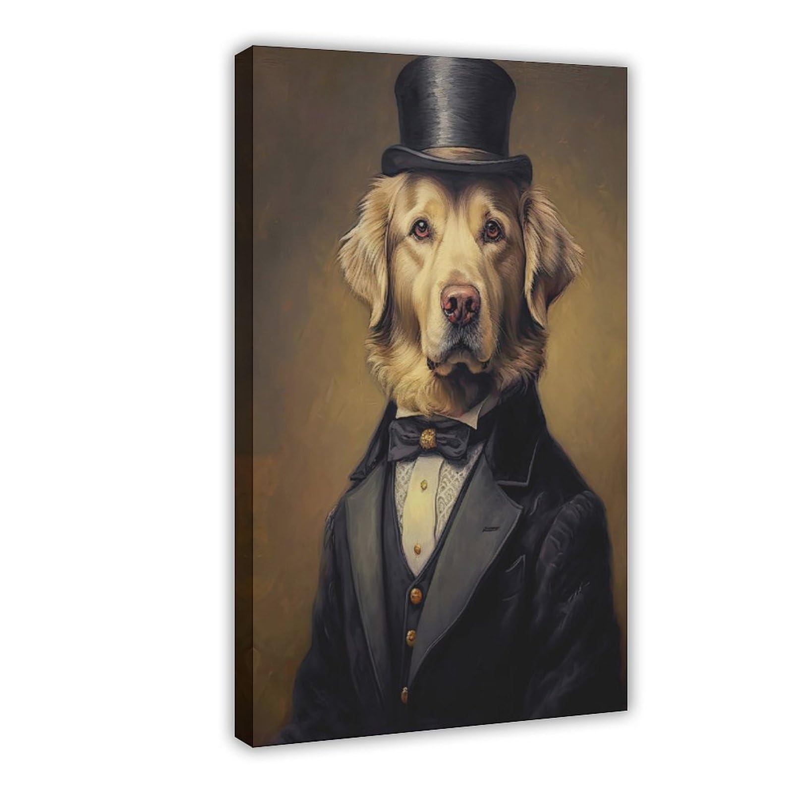 Bareronor Victorian Golden Retriever Canvas Poster Bedroom Decor Landscape Office Room Decor Gift 8" L X 12" W