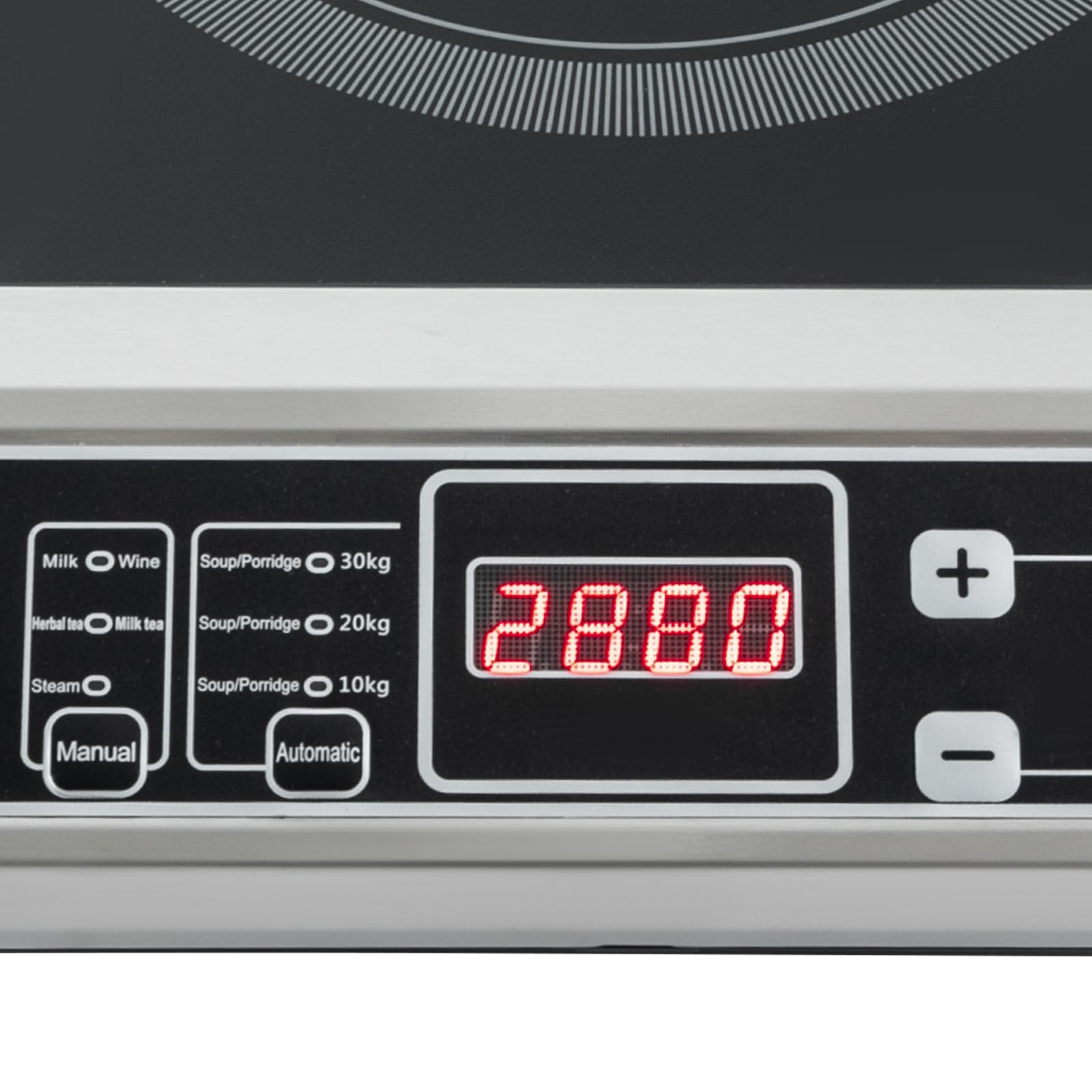 Piano cottura a induzione professionale da 3500 W con 8 livelli di regolazione della temperatura e della potenza, fornello a induzione per cucina, camper, campeggio, ristorante ed esterno