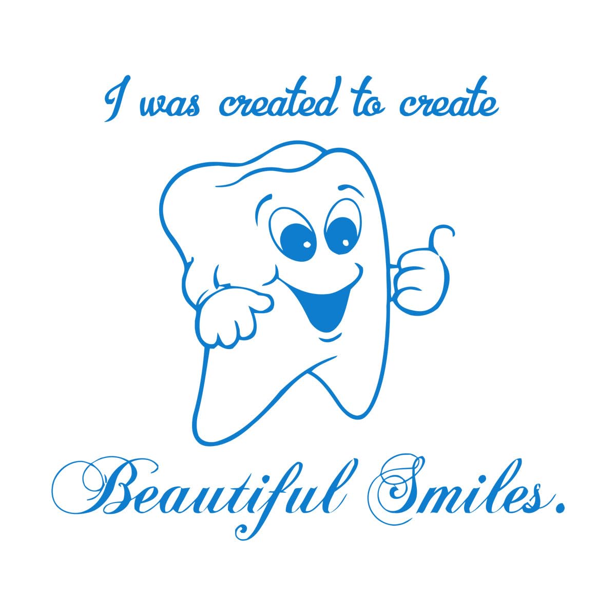 Lzhouting Wall Stickers 0788 Cute Smile Tooth Vinyl Sticker Window Glass Funny Wall Decal For Dental Clinic Bathroom Dentist Stomatology Wallpaper Extra Large - 67X73cm