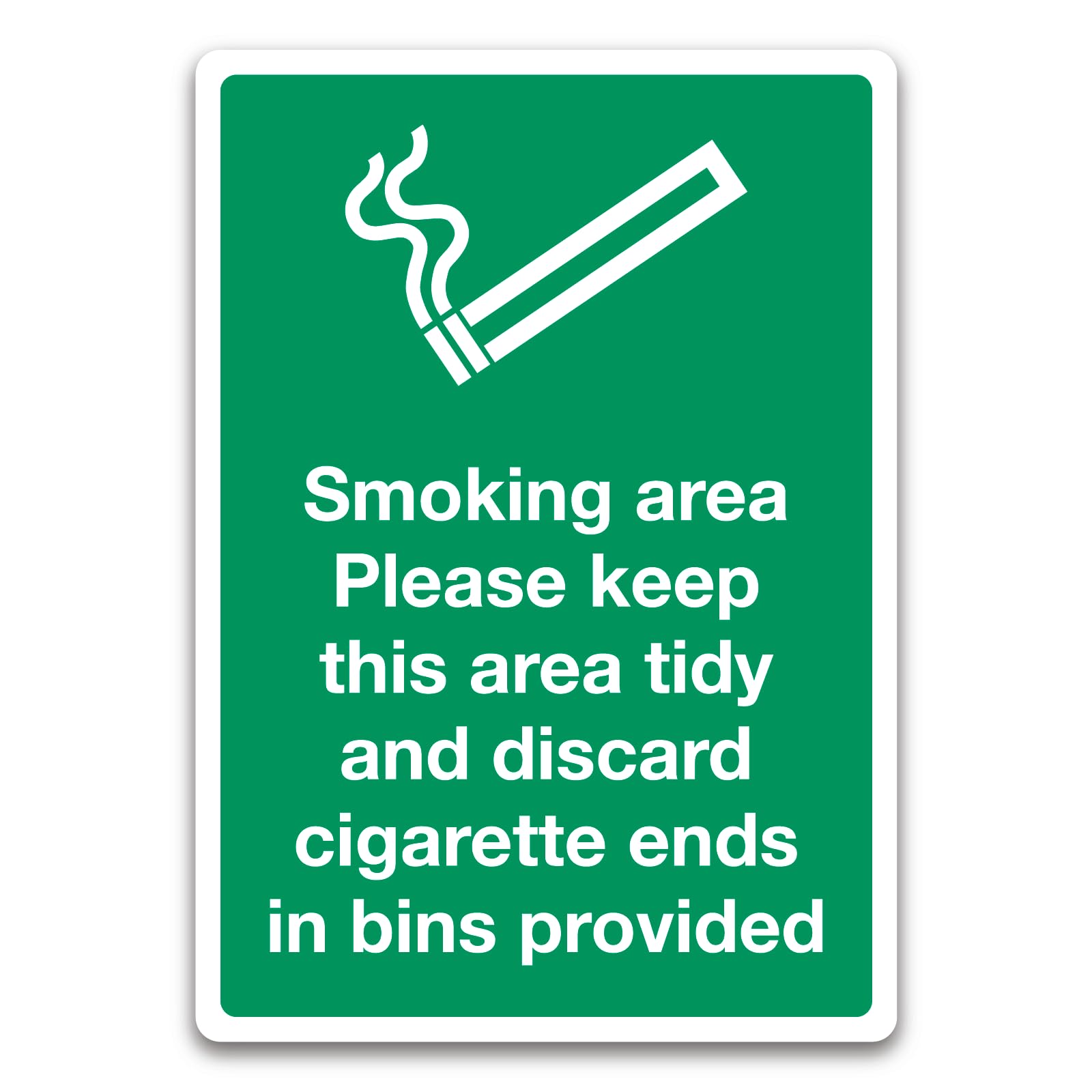 Keep Smoking Areas Tidy sign Metal Tin Sign 8 x 12 inch for Industrial & Commercial