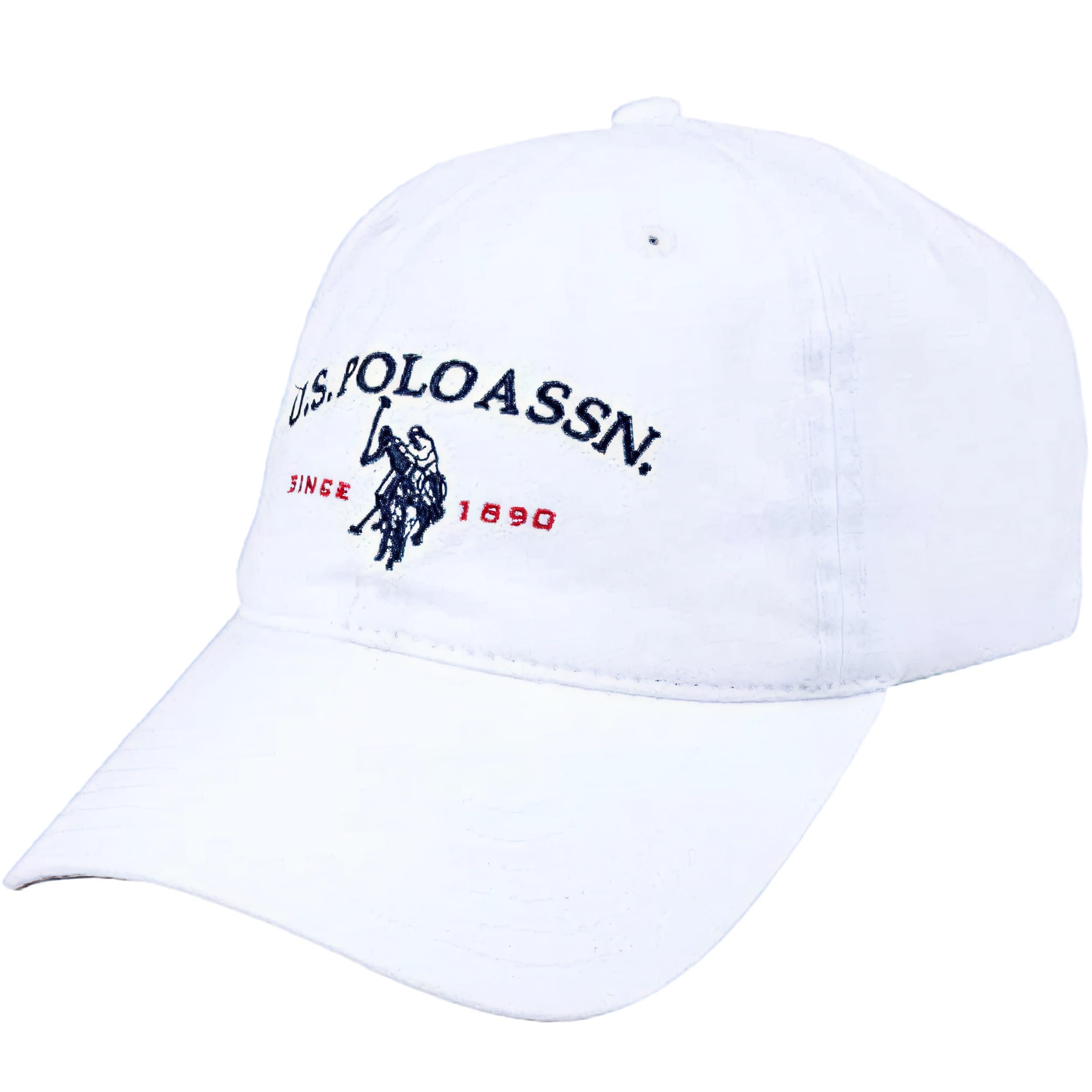 U.S. Polo Assn.Concept One Unisex's U.s Polo Assn. Embroidered Pony Horse Logo Since 1890 Adjustable Cotton Baseball Hat with Curved Brim Dad, White, One Size