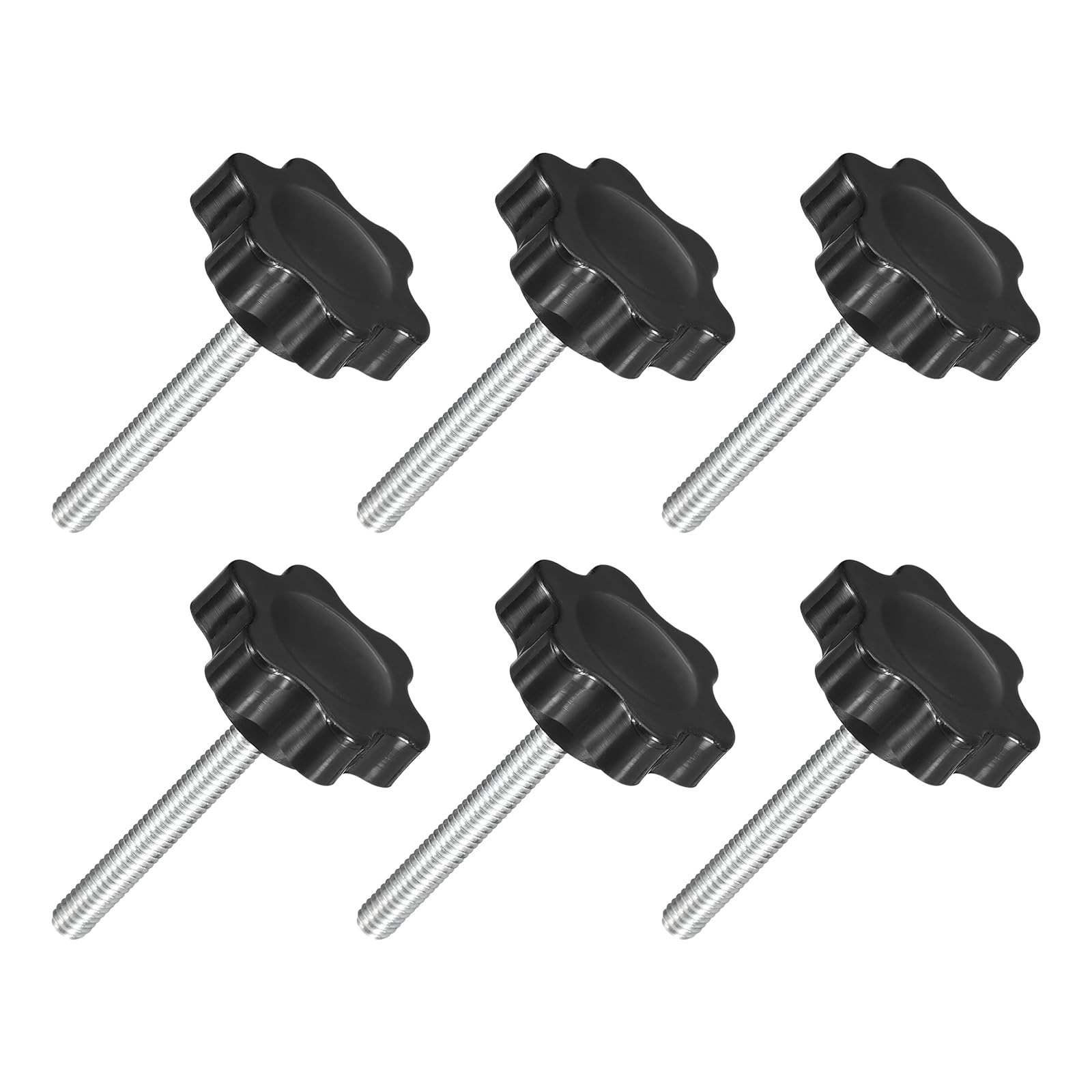 QUARKZMAN 6pz M4 x 30mm Pomelli a Stella, Manopola Serraggio a Forma Esagonale Plastica Vite Manopola Ricambio Serraggio Manuale per Sostituzione Manopola Base Ombrellone