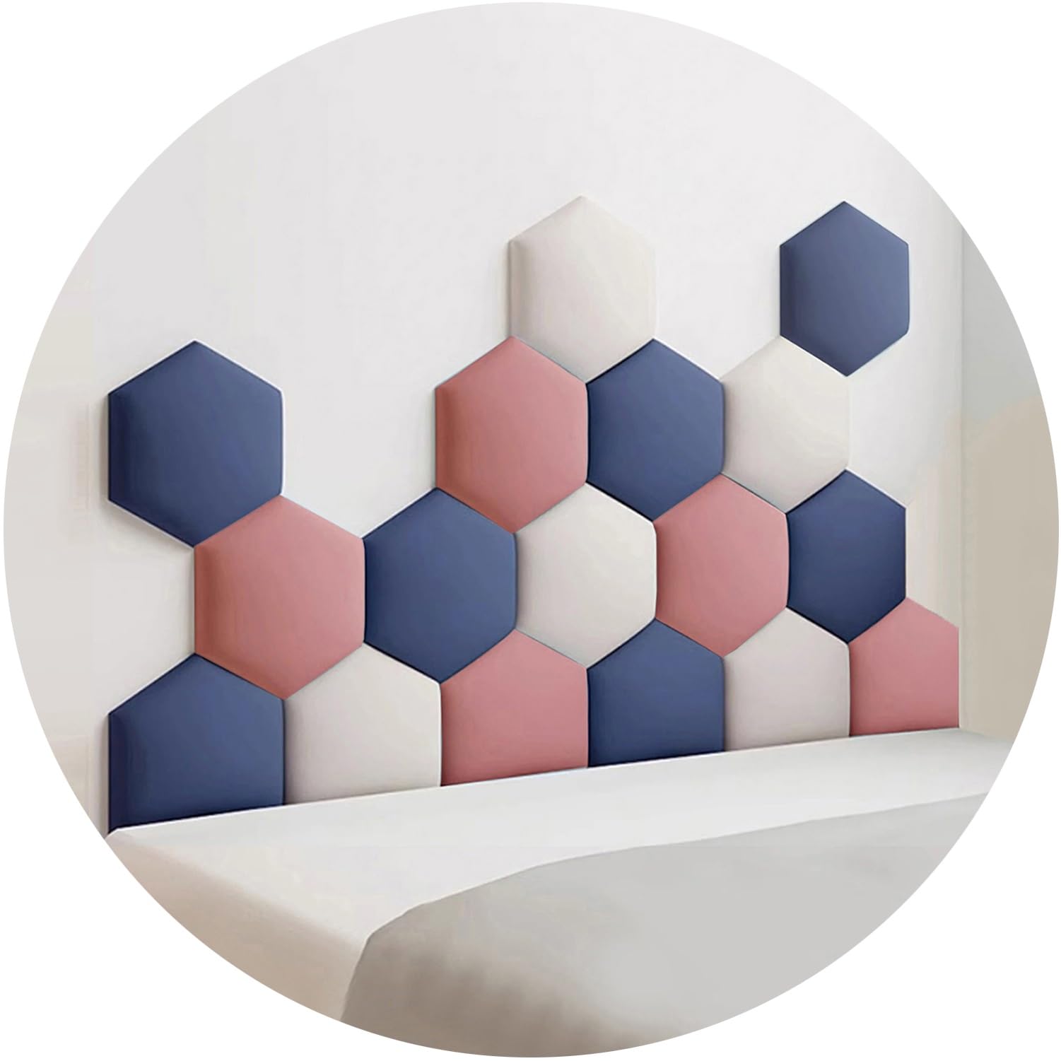 Paneles de pared 3D autoadhesivos para solucionar paredes frías con cabecero tapizado suave