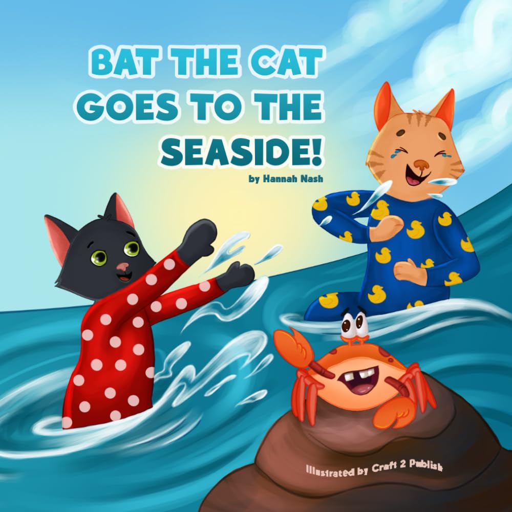 Bat the cat goes to the seaside