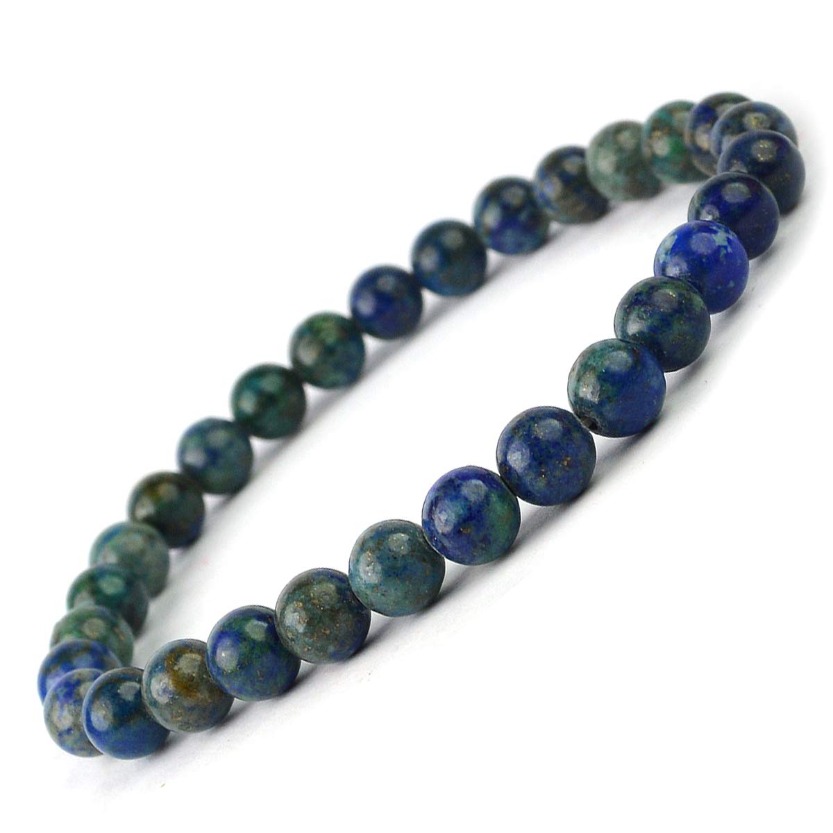 Reiki Crystal Products Azurite Bracelet Natural Crystal Stone 6 mm Bead Bracelet Round Shape for Reiki Healing and Crystal Healing Stone (Color : Green & Blue) (B08SC1LXWF) Amazon Price History, Amazon Price Tracker