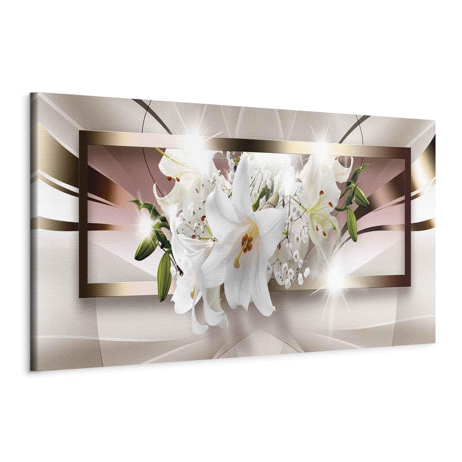murando - Cuadro en Lienzo Lirios Flores 90x30 cm 1 pieza - Impresión en material tejido no tejido cuadros decoracion salon modernos lienzos decorativos dormitorios - b-A-0364-b-a