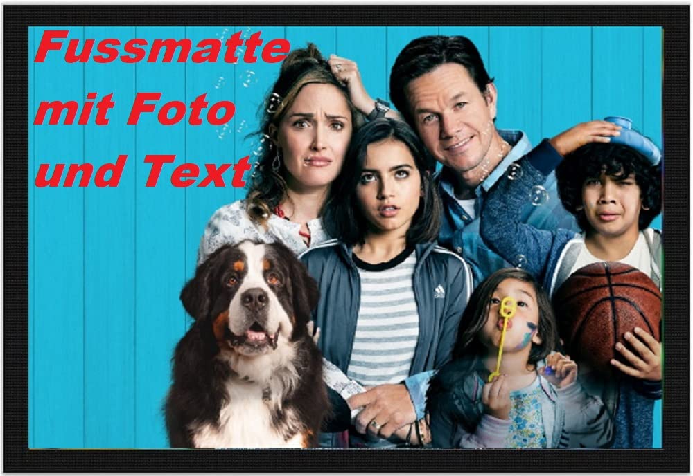 Fußmatte mit Foto und Text selbst gestalten und bedrucken 70cm-105cm Gummirand rutschfest Fußabtreter Fussmatte Türvorleger Fussabtreter Fußabstreifer Fussabstreifer Schmutzfänger Schmutzmatte