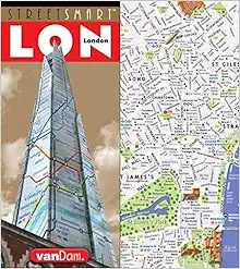 StreetSmart® London Map by VanDam - City Center Street Map of London, England - Laminated folding pocket size city travel and Tube map with all museums, attractions, hotels and sights; 2023 Edition book cover