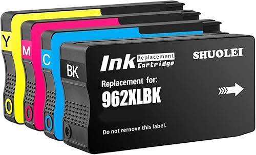 Miniatura 1 de SHUOLEI Cartuchos de tinta 962XL remanufacturados 962 XL 962XL, 6Za57an, compatibles con impresoras OfficeJet Pro 9015 9025 9010 9018 9012 9020 9022