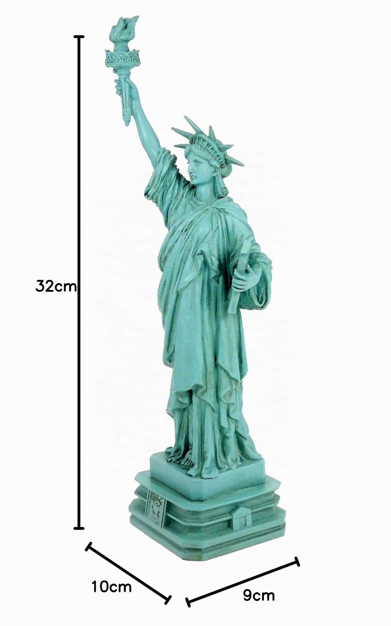 Estatua de la Libertad Statue of Liberty 32 cm Verde New York Figura Escultura Decorativa