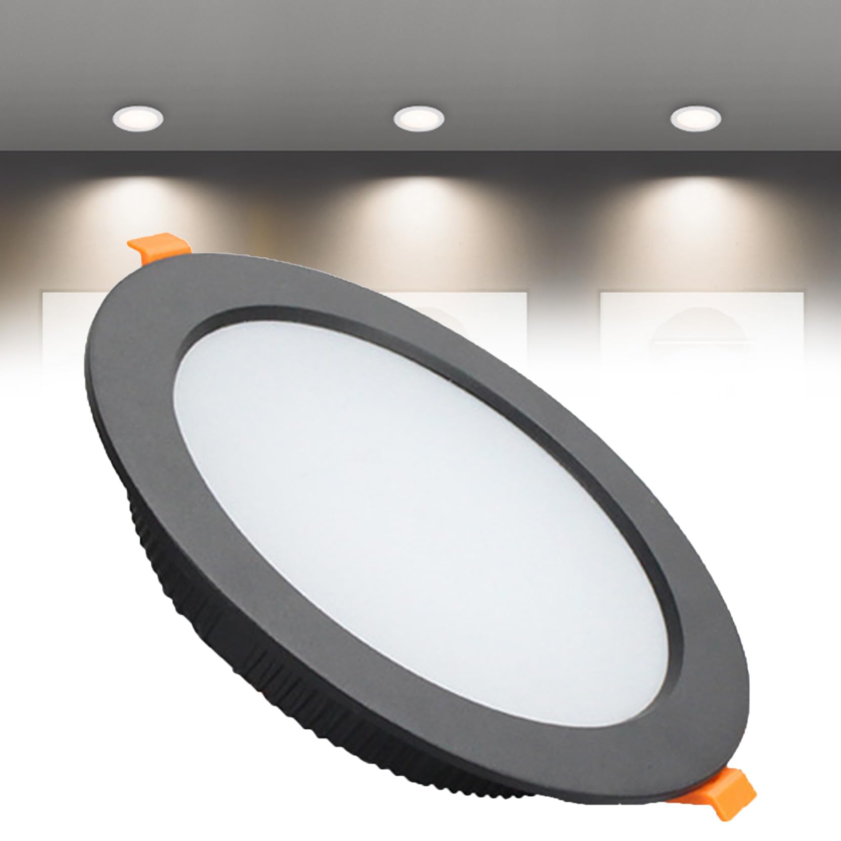 Syibelters 21W LED Recessed Ceiling Lights 180mm Natural White 4000K 21W 240LM, Cut Φ160-170mm, AC110-240V Ultra Slim Downlights, LED Panel Light for Living Room Hallway, 1 Pack