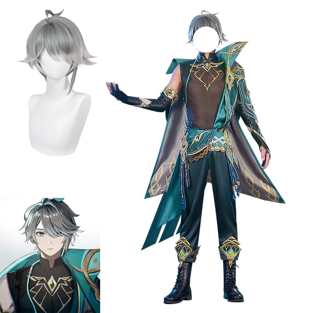 Amazon | 原神 アルハイゼン コスプレ スメール 衣装 変装