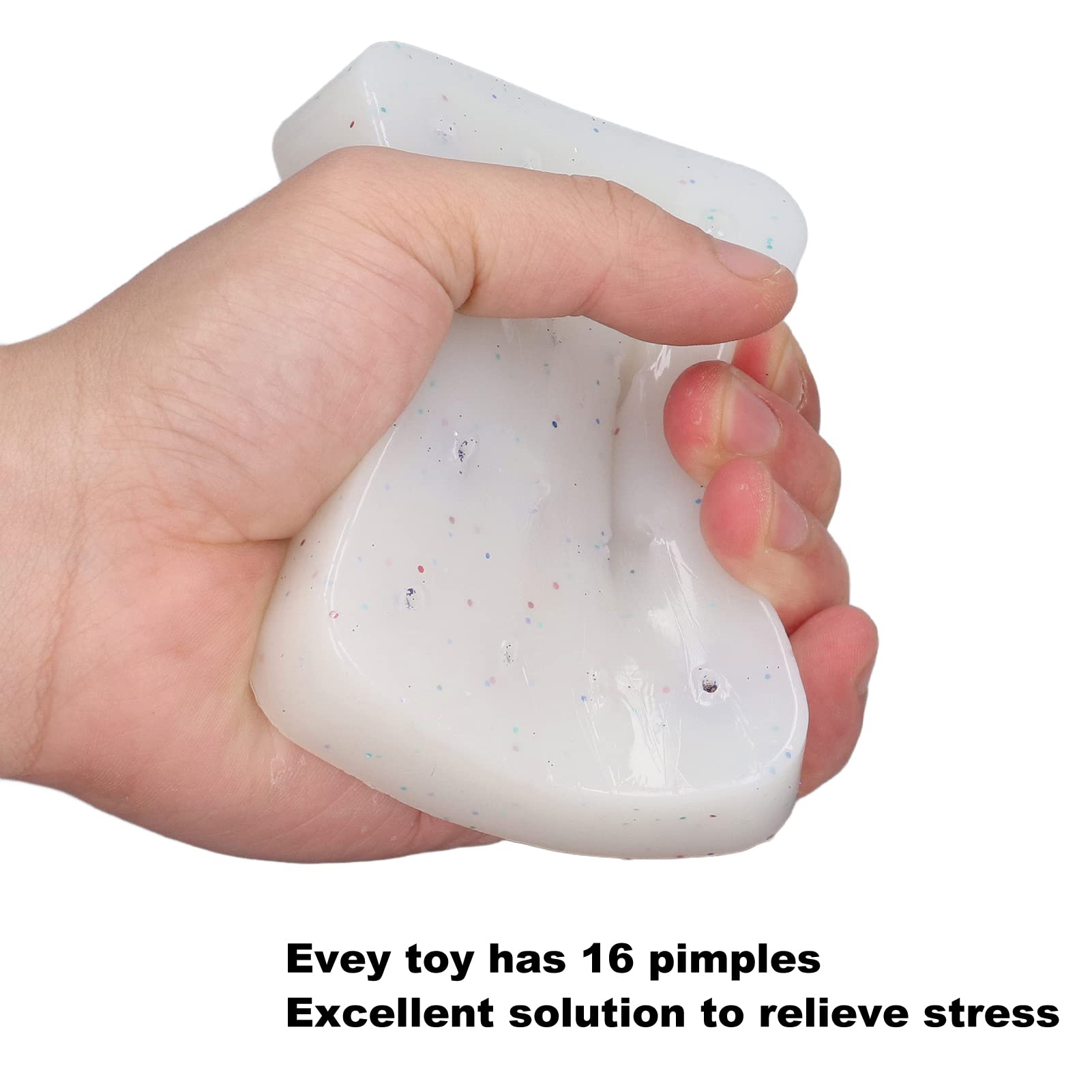Jouet Anti-stress Type 'pop It' Version Acné - Silicone Réutilisable - Remplissage Manuel - Pour TDAH, Anxiété - 3