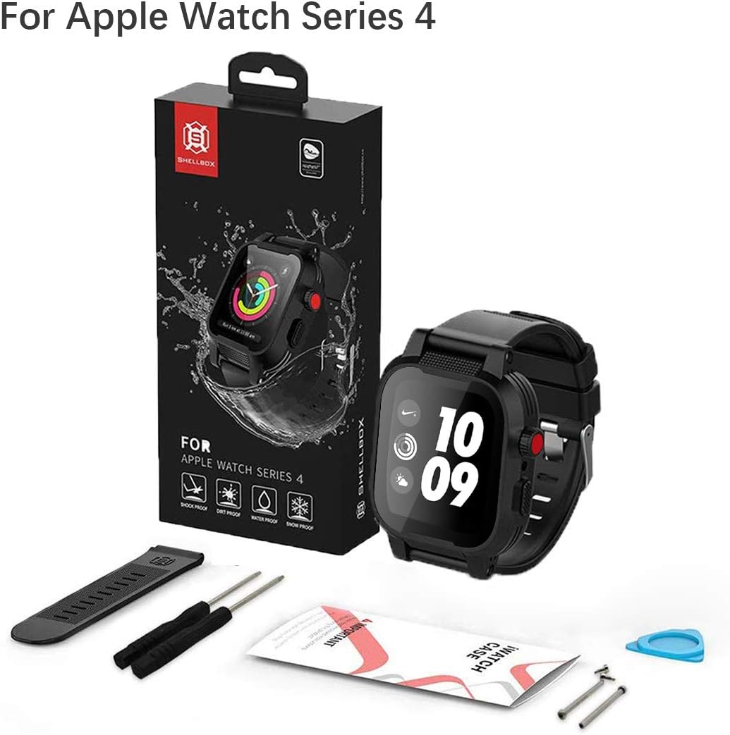 for Waterproof Apple Watch Case 40mm 45mm 44mm 42mm 41mm 38mm,IP68 Waterproof Case with Band and Screen Protector for Apple Watch Series 8 7 6 5 4 3 2 SE SE2, Full Body Rugged Protective Case - Image 5