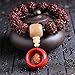 Produktbild SUNWUKONG JuJube Rot Buddhist Bodhi Samen Gebet Perlen Armband Handgelenk Mala Ring Hand Kette Mini Kleiner Mönch Anhänger - Zuhause Auto Büro Handtasche Dekoration Yoga Meditation Lieferungen