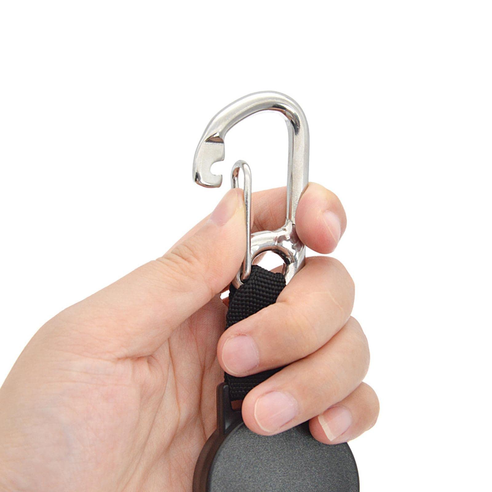 Baoblaze Scuba Diving Retractable Lanyard Hanging Strap Fin Mask Gear Retractor Clip & Ring für Unterwasserschnorcheln