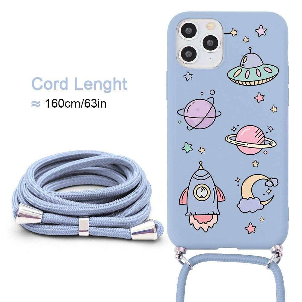 Coalbooliy Cover per iPhone 16 Plus 6,7 con Cordino per Cellulare, Custodia Silicone con Regolabile Collana Sottile Morbida Case Protezione della fotocamera Antiurto con Necklace, Rosa