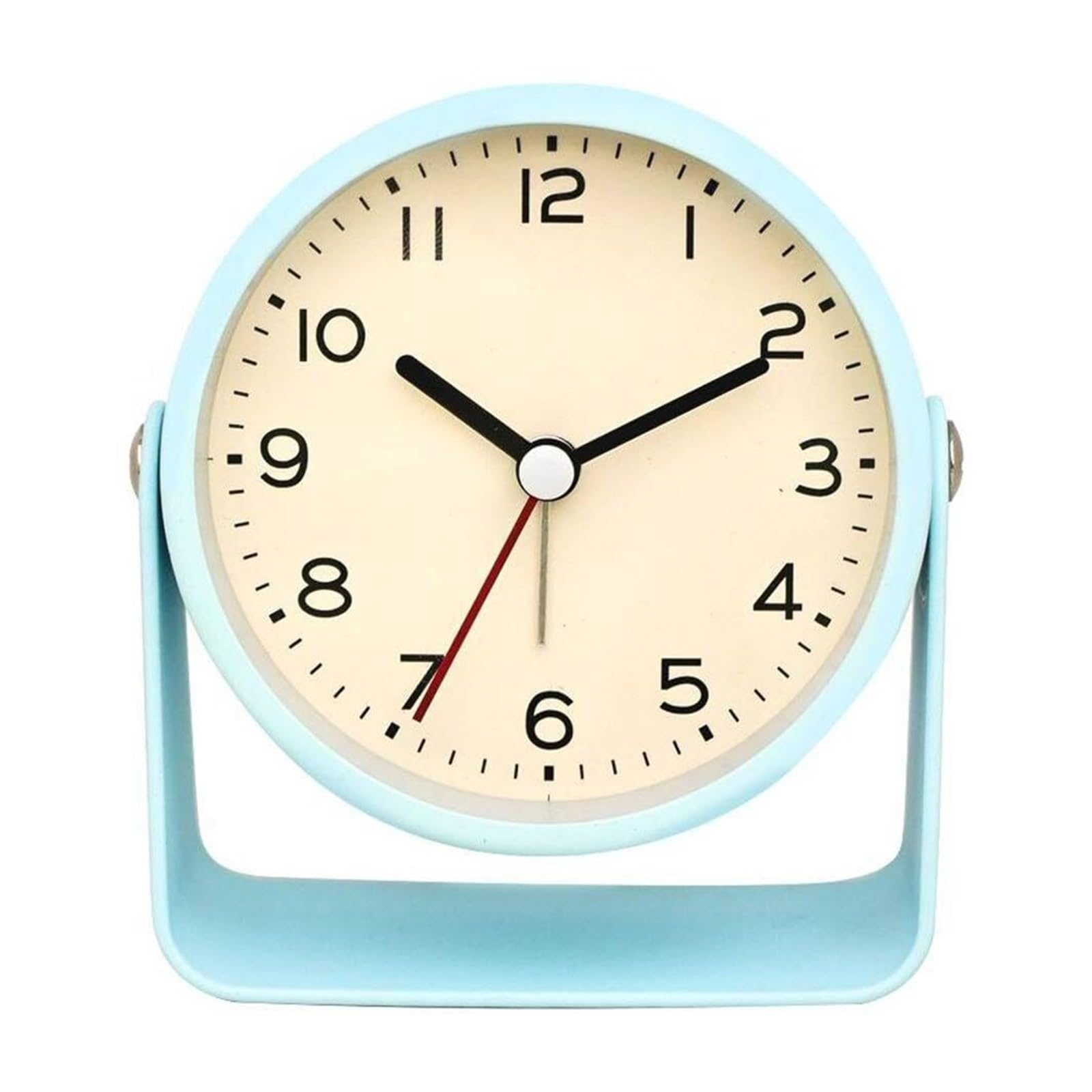 despertador Pequeño reloj despertador de metal con soporte giratorio lindo