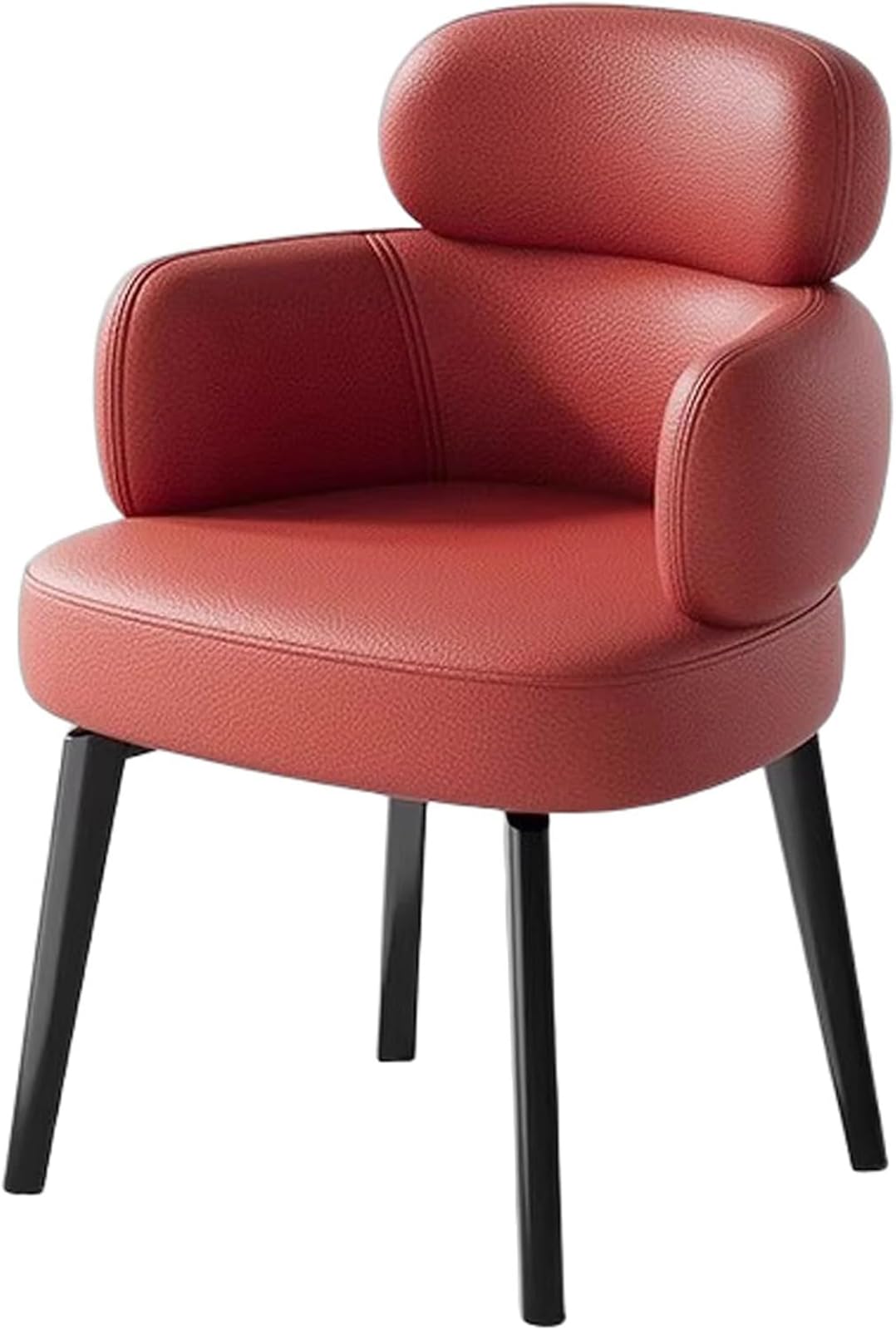 Chaise salle à manger pivotante rouge pour salon et repas chaleureux