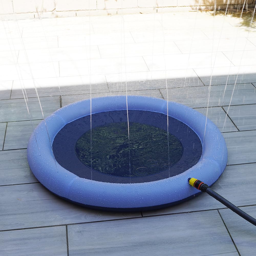 Alfombrilla De Agua Para Perros De 100 Cm - Aspersor De Verano Portátil - Piscina Para Mascotas - Color Aleatorio