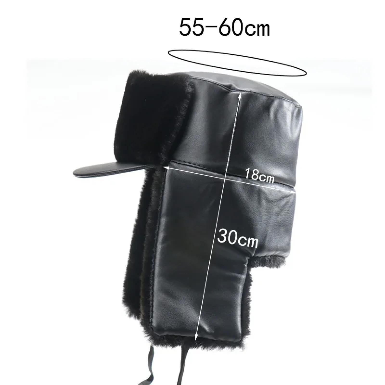 Gorros De Aviador Gorros De PU para Invierno Gorro Cálido para Nieve para Mujeres Y Hombres Gorros Térmicos con Orejeras Sombrero para Exteriores