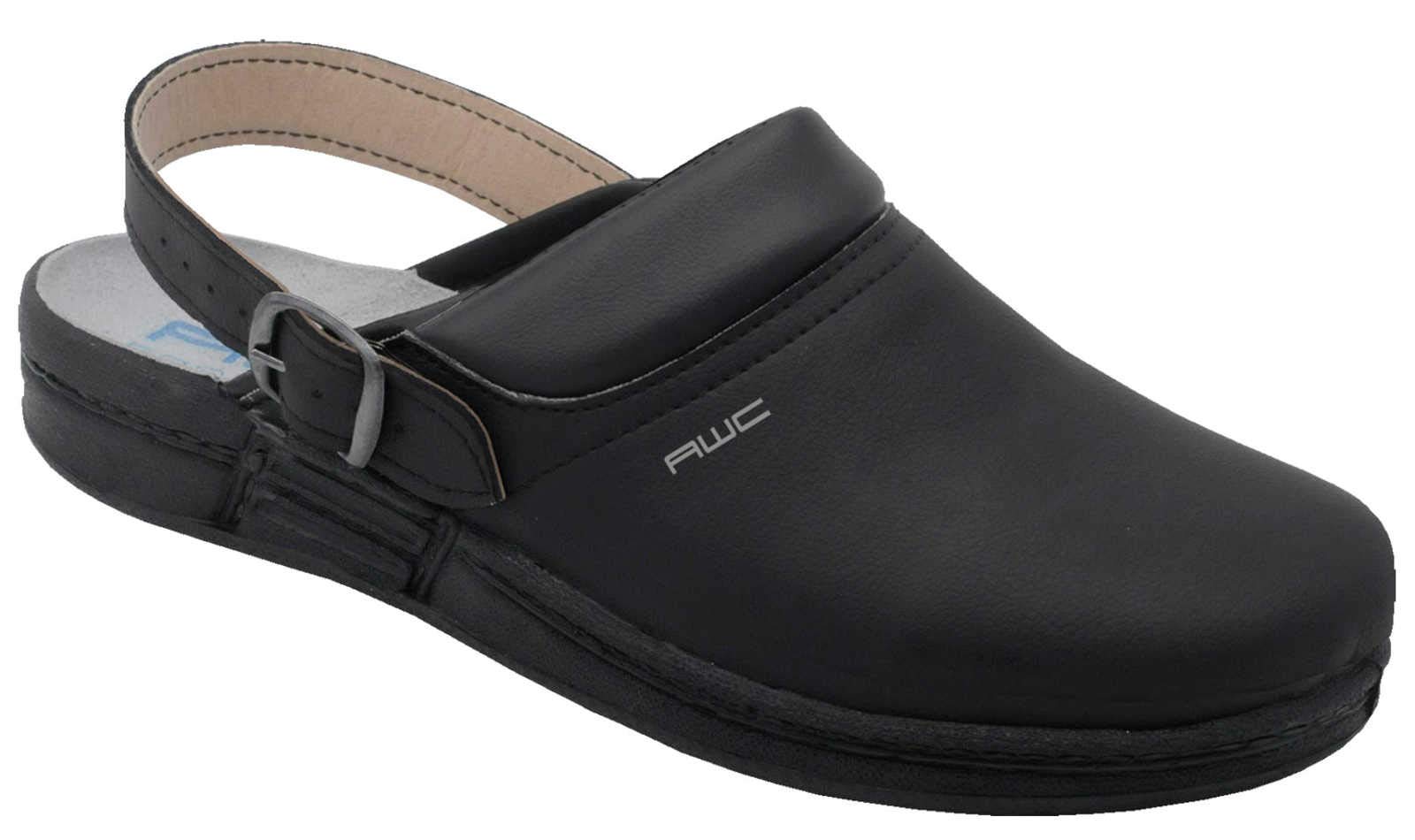 AWCProfessional Sandals with Ristpadding, Black, Feather Light and Comfortable