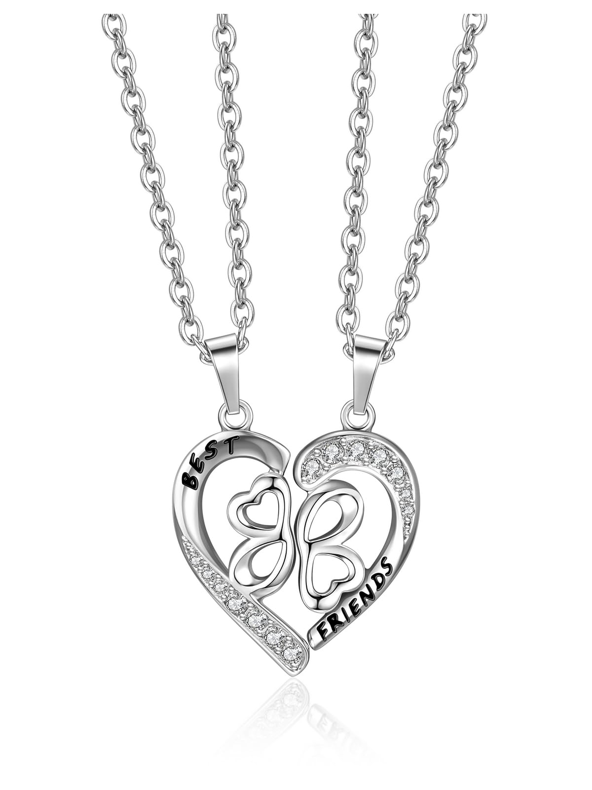 PiercingJPiercingJ Best Friend Necklace Matching Couples Pendant Stainless Steel Yin Yang Jewelry Gifts for Women Men