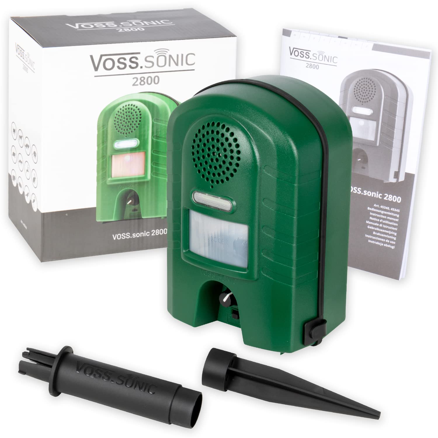 WEITECH Verte Garden Protector 2 Plus - Répulsif Ultrason Chiens et Chats Ultra Sons Wk0052 WK0053