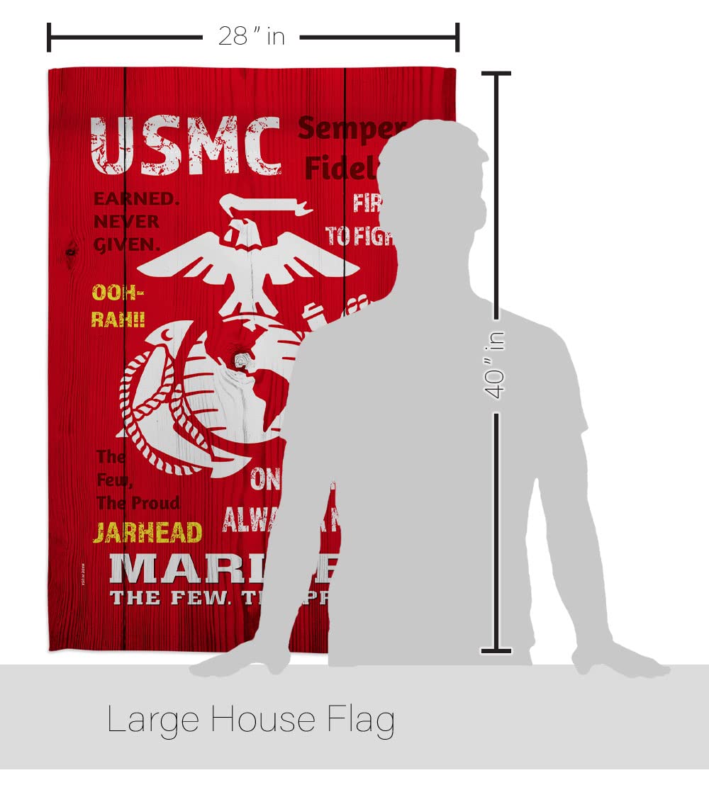 Drapeau US Marine Corps USMC – 30,5x45,7 Cm – Double Face – Pour Pelouse, Jardin, Bannière Vétéran
