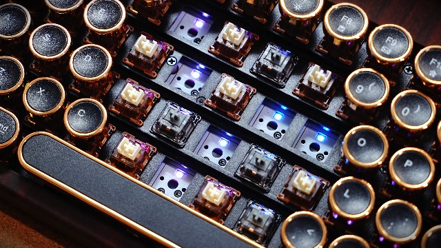 Amazon | YUNZII QL75 タイプライターキーボード ワイヤレス レトロ