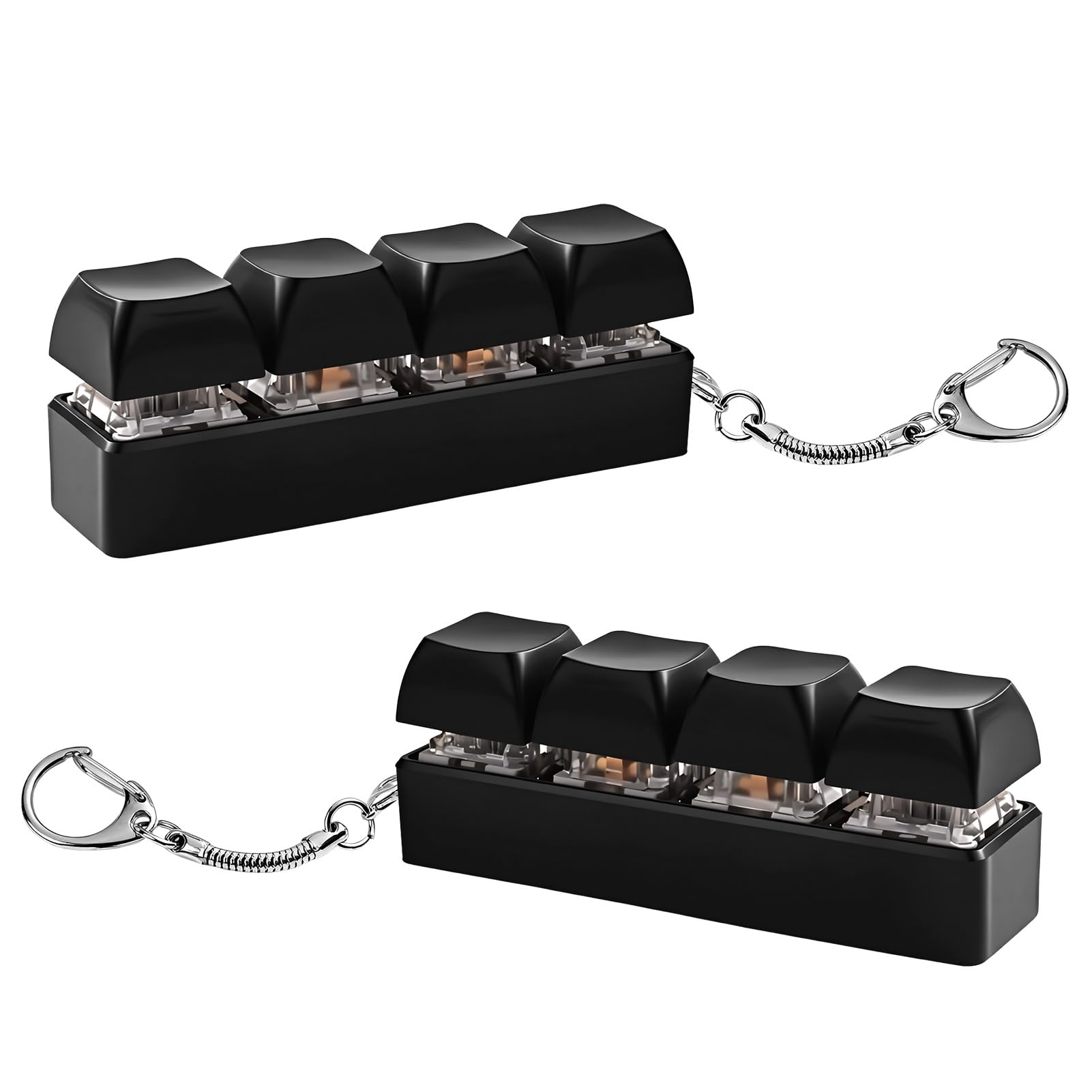 TaimeiMao Juguete Teclado Fidget, Mini Teclado Transparente, Llavero Fidget de Teclado, Teclado Antiestrés, Alivio del Estrés, Juguetes Antiestrés para Pasar el Rato para Hombres y Mujeres — view 11