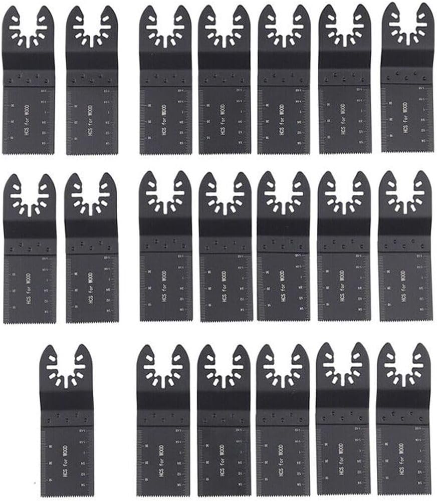 20PCS 35mm Multi Tool Blades Universal Oscillating Saw Blades, Professional Wood Metal Cutter Quick Release for Fein Multimaster, Ryobi, Milwaukee, Bosch, Dremel, Dewalt, Rockwell, Makita and More