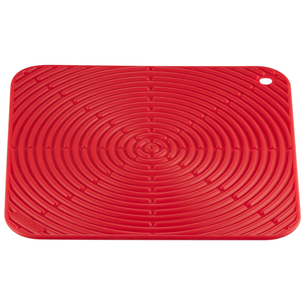 Le Creuset Quadratischer Topflappen aus Silikon, Ø 29 cm, Kirschrot, 93005629060000