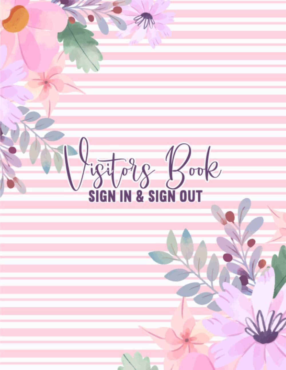 Buy Visitors Book Sign In & Sign Out Classic Floral Cover. Visitor