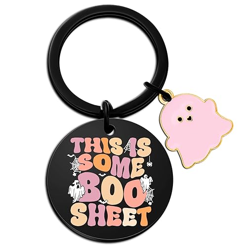 Aisity Halloween Gifts Boo Basket Ghost Keychain Gifts for Her