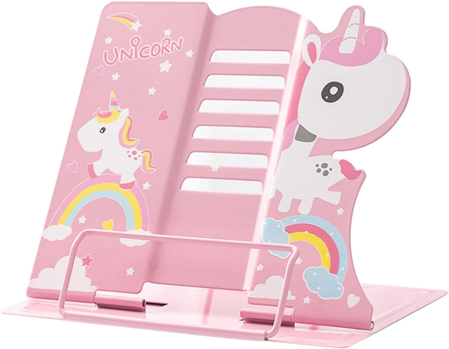 vishal smart mall Metal Reading Stand Reading Stand Cookbook Holder Multifunctional Bookend Book Stand Children's Bookends Book Stand Multifunctional Bookshelf (Metal Reading Stand Unicorn)