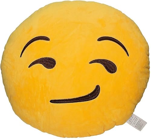 Cojín de emoticono de EvZ, Poliéster & Mezcla de poliéster, 32 cm