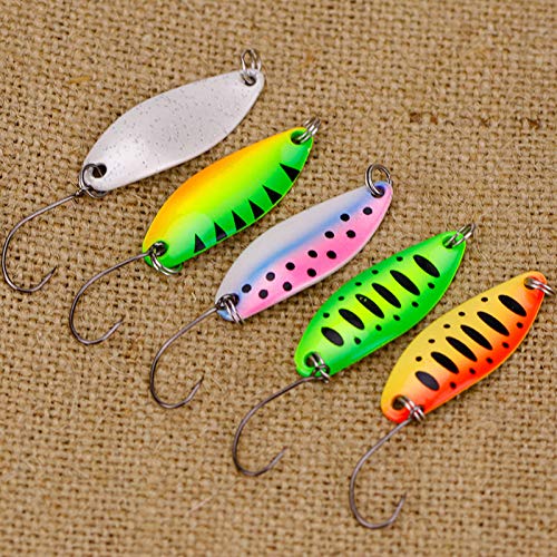 Iscas de pesca falsas, iscas falsas em forma de peixe de 2,5 g com gancho afiado, iscas rígidas biôn