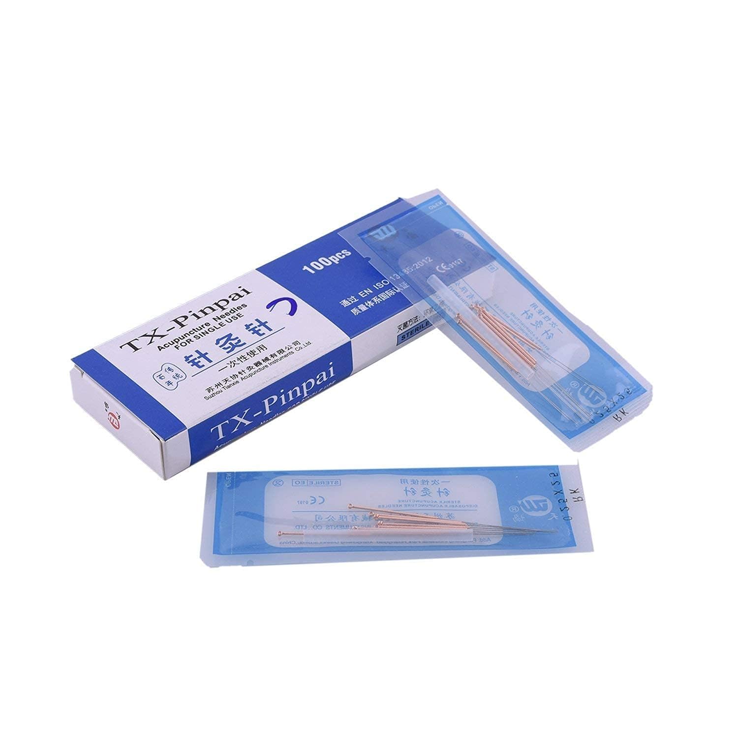 R A Products JW TX-PinPai Acupuncture Copper Needles - 10 Needle 1 Tube (Pack of 100) (0.25 X 25 MM (1 CHUN))