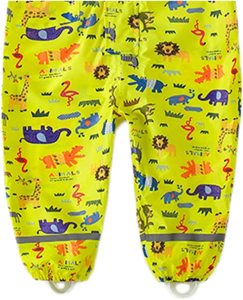 Kids Toddler Rain Suit for Boys Girls One Piece Hoodie Zipper Cartoon Waterproof Coverall Rain Jacket 1-10 Years - Image 6