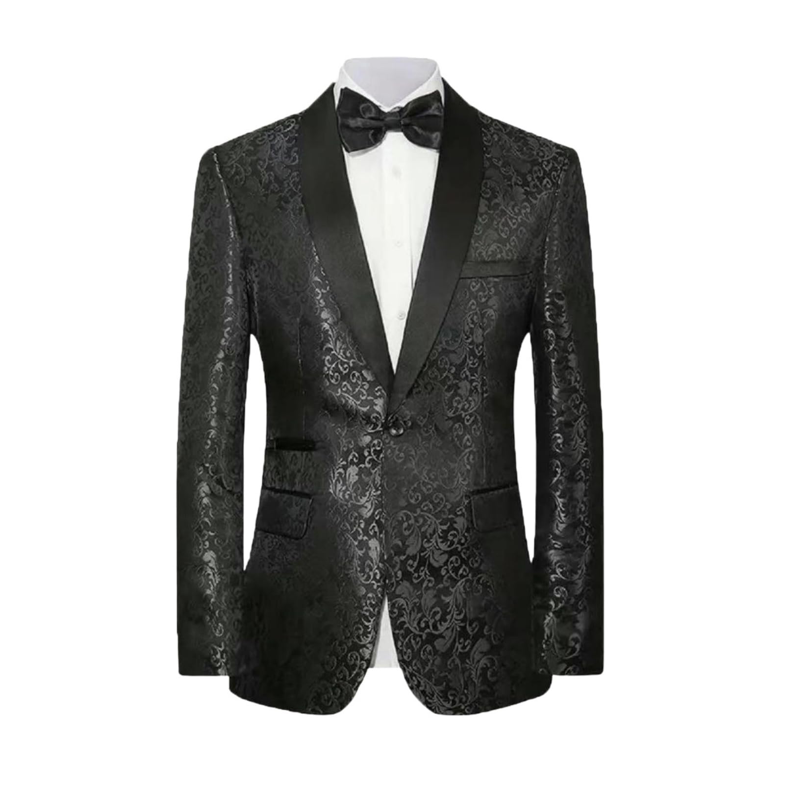 Blazer à fleurs pour homme coupe ajustée soirée chic et scène - 8