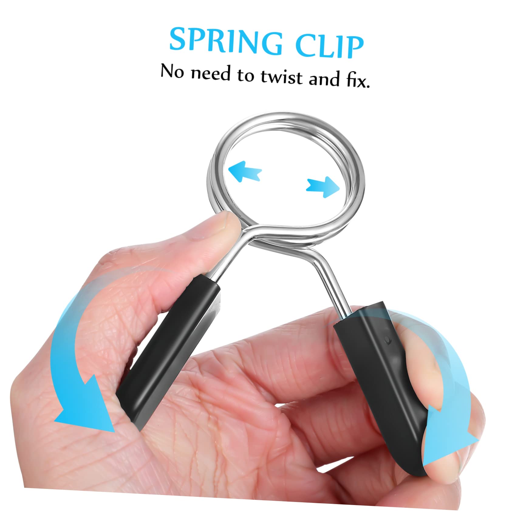 KOMBIUDA Sturdy Barbell Holder 12 Pcs Weight Clips Spring Clip Collars for Dumbbells