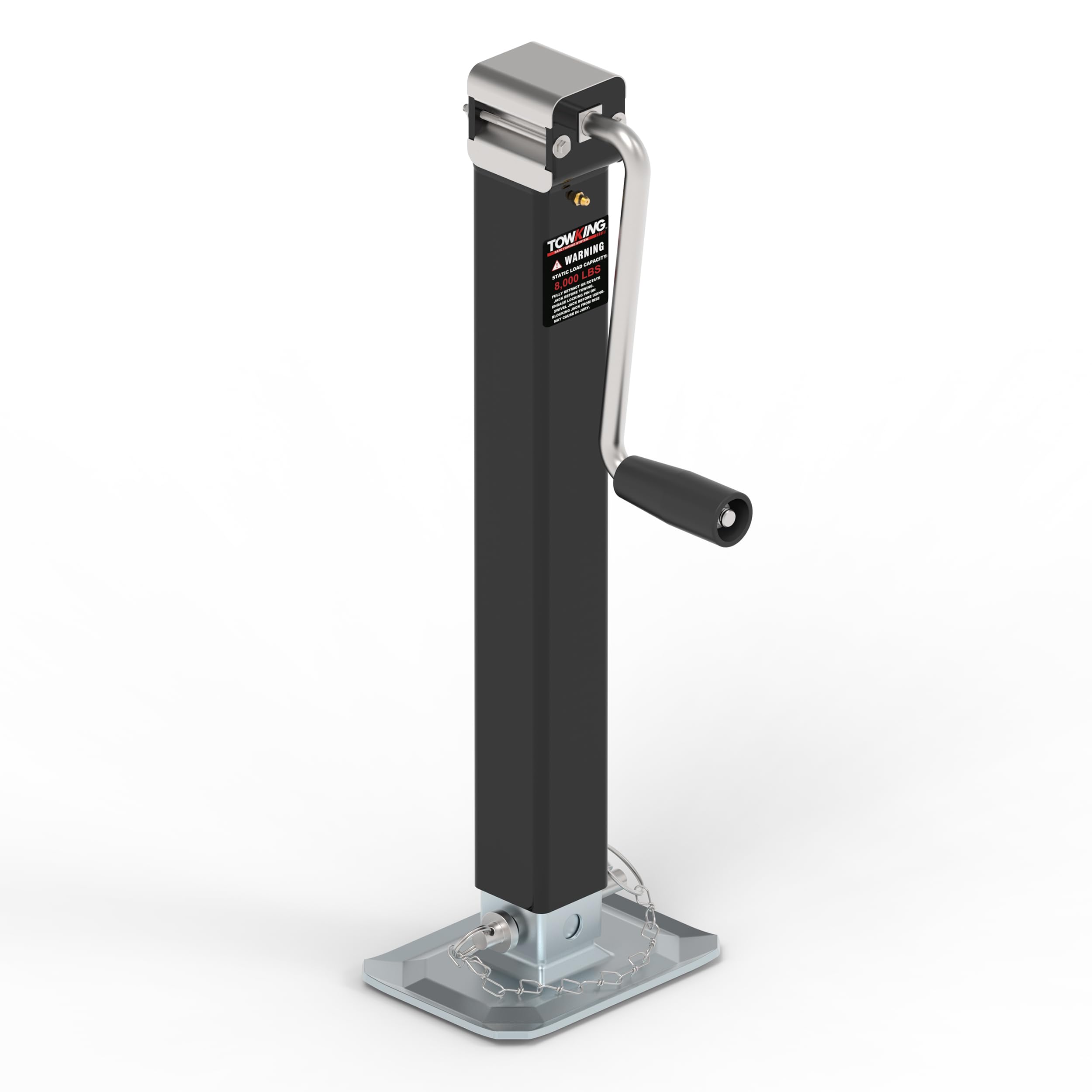 8000LBS Square Trailer Jack, 15" Lift, Heavy Duty Weld On Jack