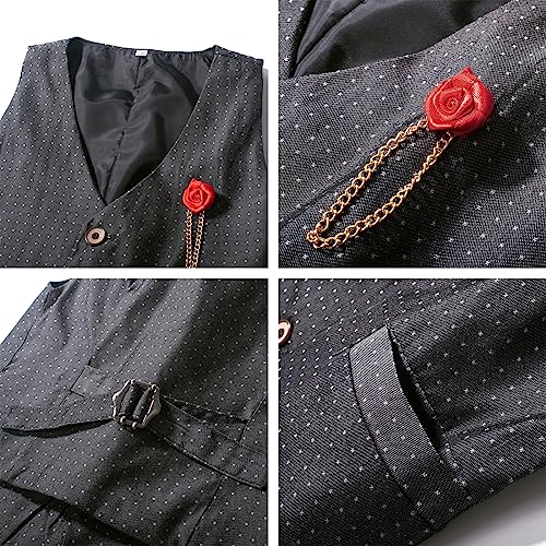 Nwada Boys Suit Toddler Short Dress Clothes Shirt Bow Tie Vest Shorts Kids Summer Outfit Suits Black #TOP4