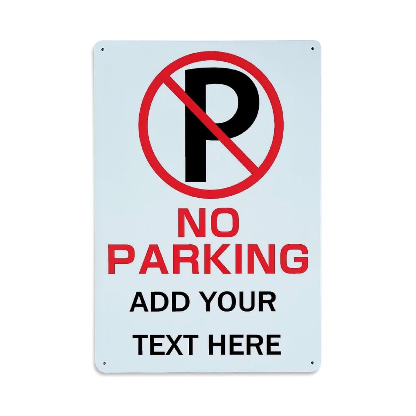 Nestemfo Vintage No Parking Sign Template Design Tin Sign Metal Sign, Living Room,Bar, Home, Bedroom Wall Decor,Retro Metal Poster 8X12 Inches